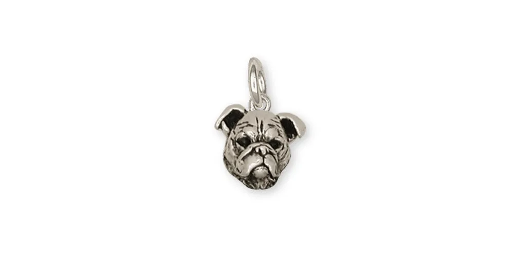 Bulldog Charm Jewelry Sterling Silver Handmade Dog Charm BD6-C