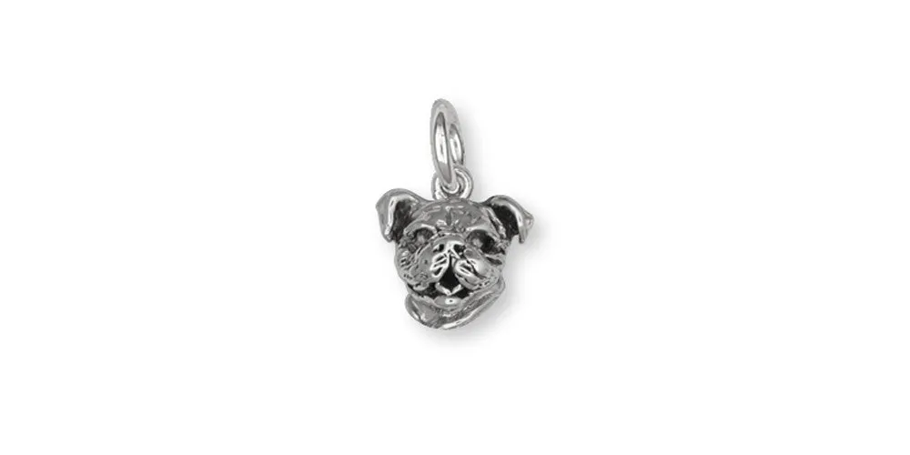 Bulldog Charm Jewelry Sterling Silver Handmade Dog Charm D016H-C