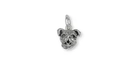 Bulldog Charm Jewelry Sterling Silver Handmade Dog Charm D016H-C