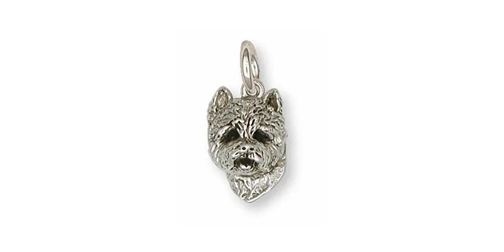 Cairn Terrier Charm Jewelry Sterling Silver Handmade Dog Charm CNTBY-C