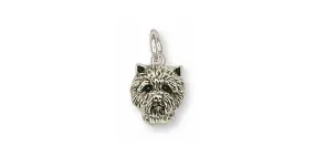 Cairn Terrier Charm Jewelry Sterling Silver Handmade Dog Charm CNWT14-C