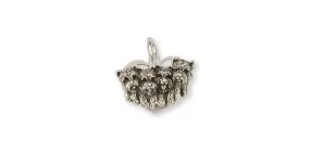 Cairn Terrier Charm Jewelry Sterling Silver Handmade Dog Charm CNWT26-C