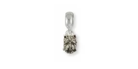 Cairn Terrier Charm Slide Jewelry Sterling Silver Handmade Dog Charm Slide CNWT27-PNS