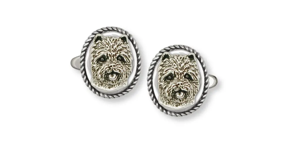 Cairn Terrier Cufflinks Jewelry Sterling Silver Handmade Dog Cufflinks CNWT13-CL