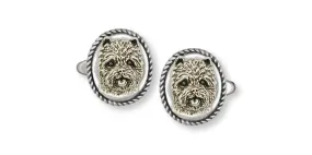 Cairn Terrier Cufflinks Jewelry Sterling Silver Handmade Dog Cufflinks CNWT13-CL