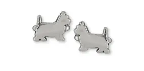 Cairn Terrier Cufflinks Jewelry Sterling Silver Handmade Dog Cufflinks CNWT33-CL