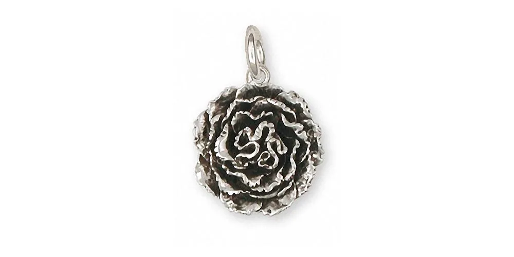 Carnation Charm Jewelry Sterling Silver Handmade Flower Charm CN2-C