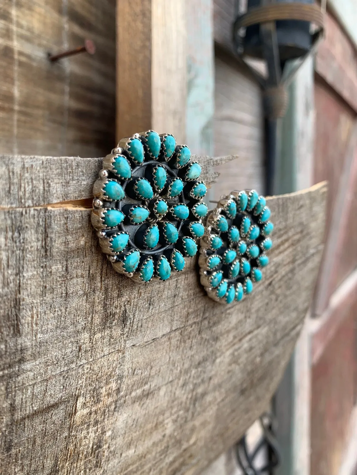 Cluster Turquoise Post earrings