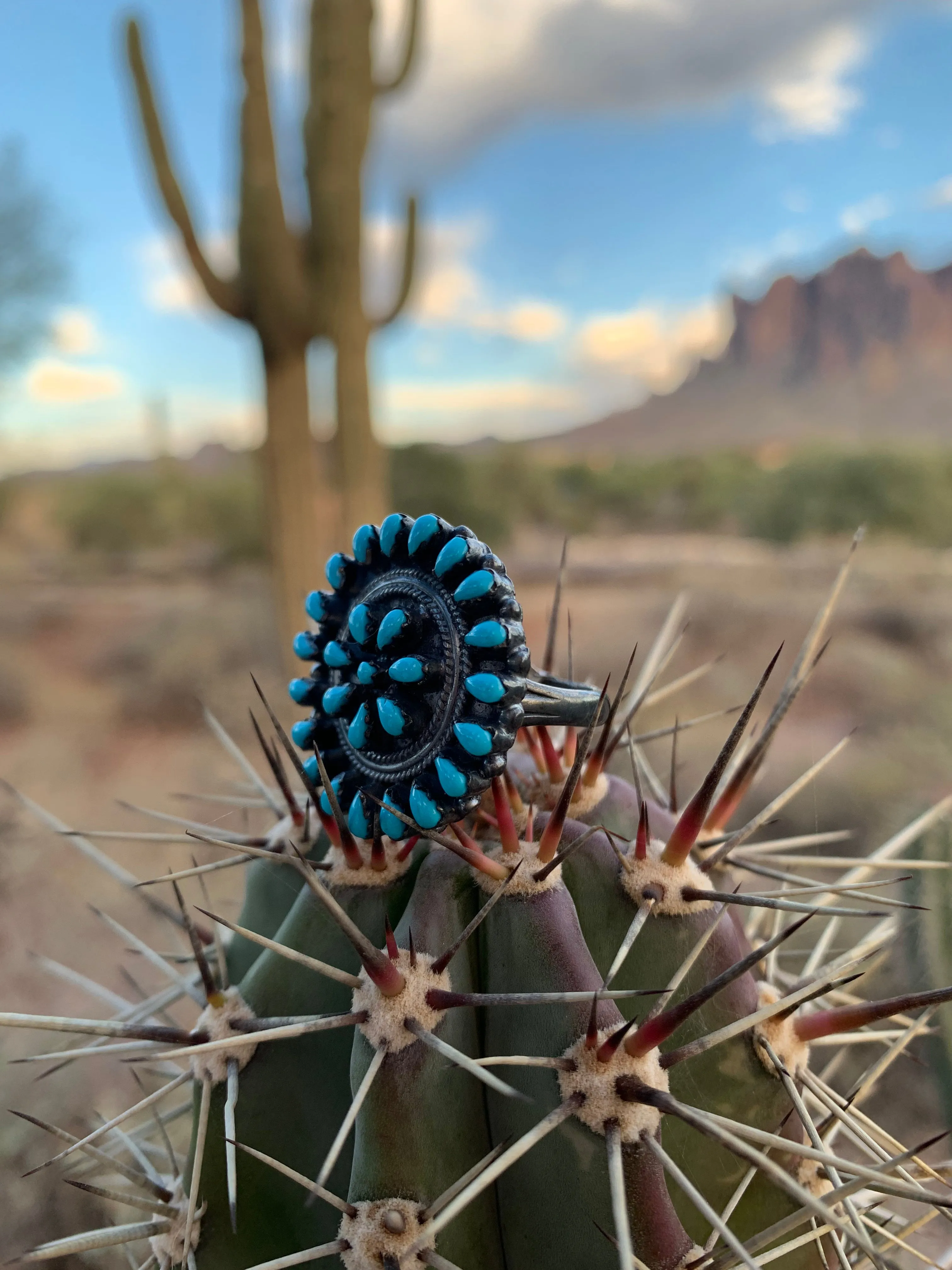 Cluster Turquoise ring