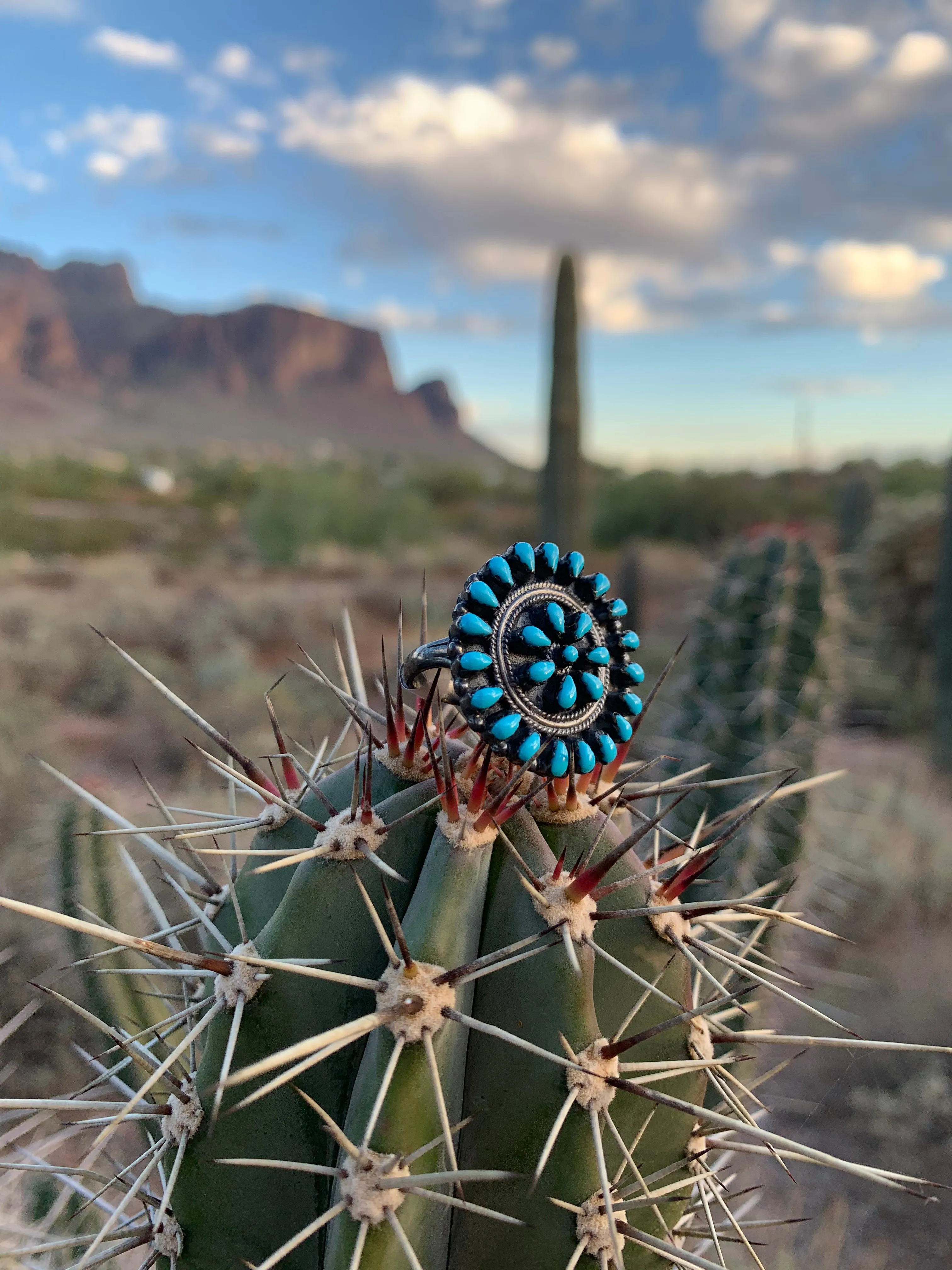 Cluster Turquoise ring