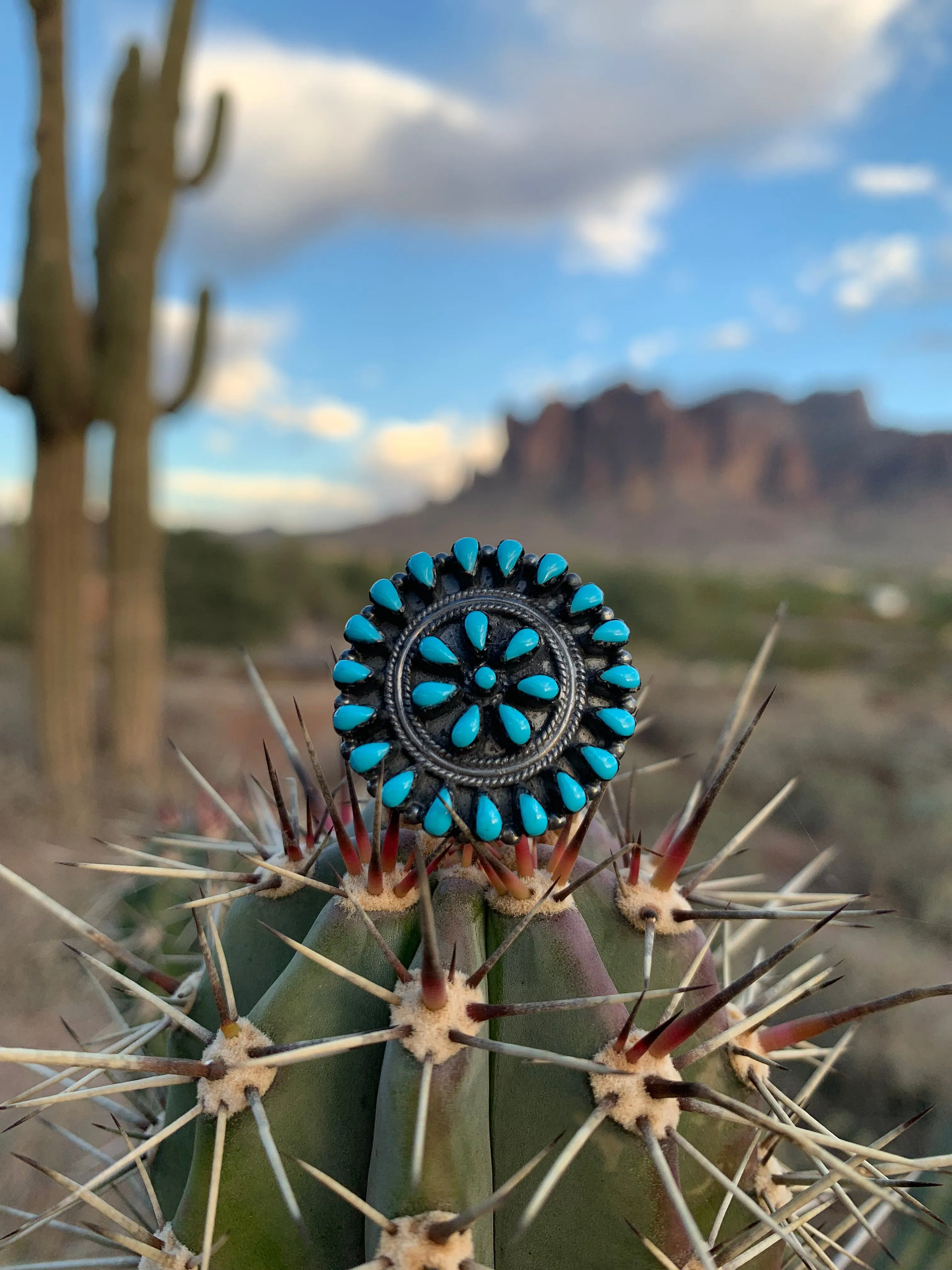 Cluster Turquoise ring