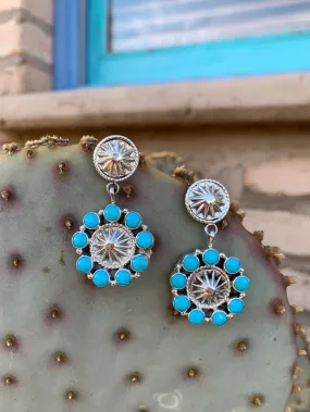 Concho Turquoise Post earrings