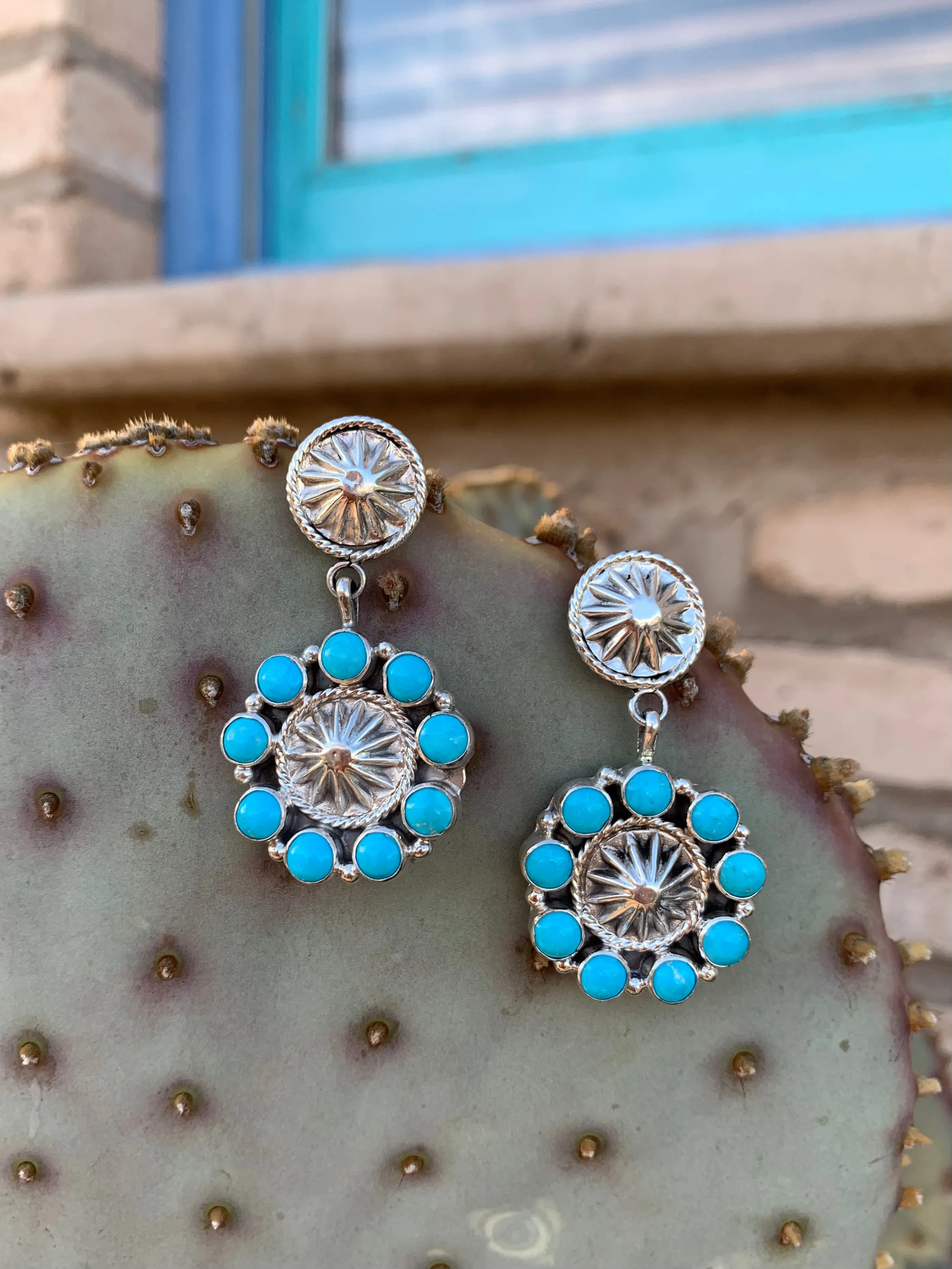 Concho Turquoise Post earrings