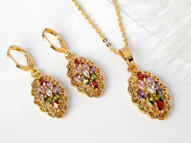 Crystal Zircon Jewelry Set