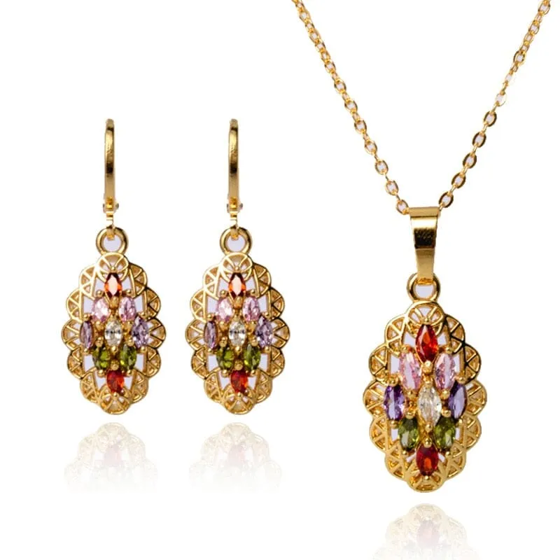 Crystal Zircon Jewelry Set