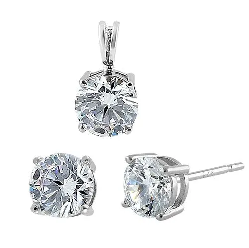 CZ Necklace & Earrings Set