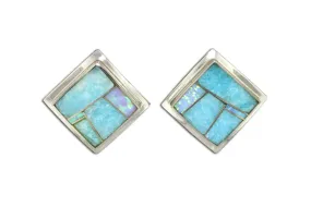 David Rosales Amazing Light Inlay Earrings - Native American Jewelry