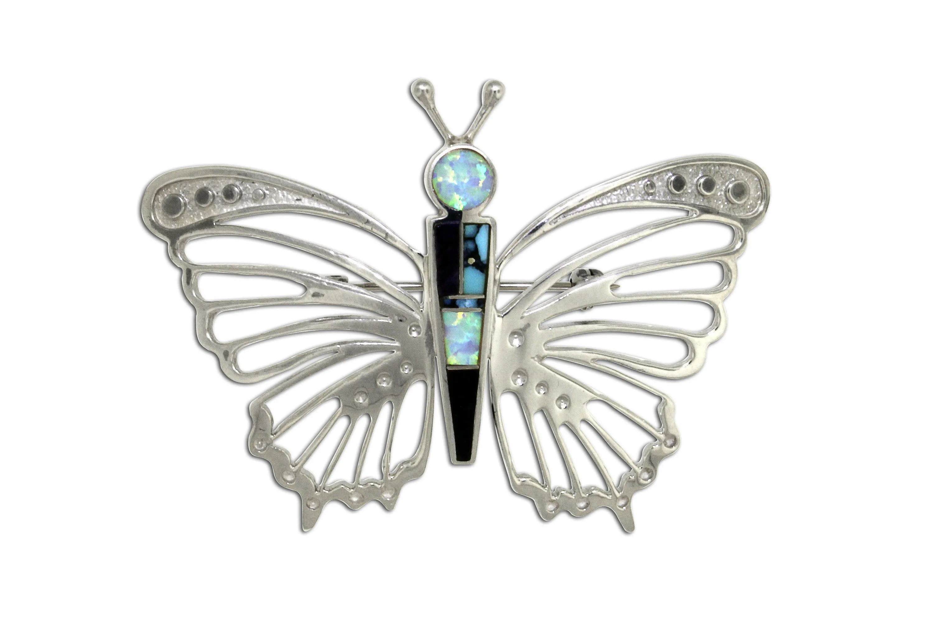 David Rosales Butterfly Pendant and Lapel Pin