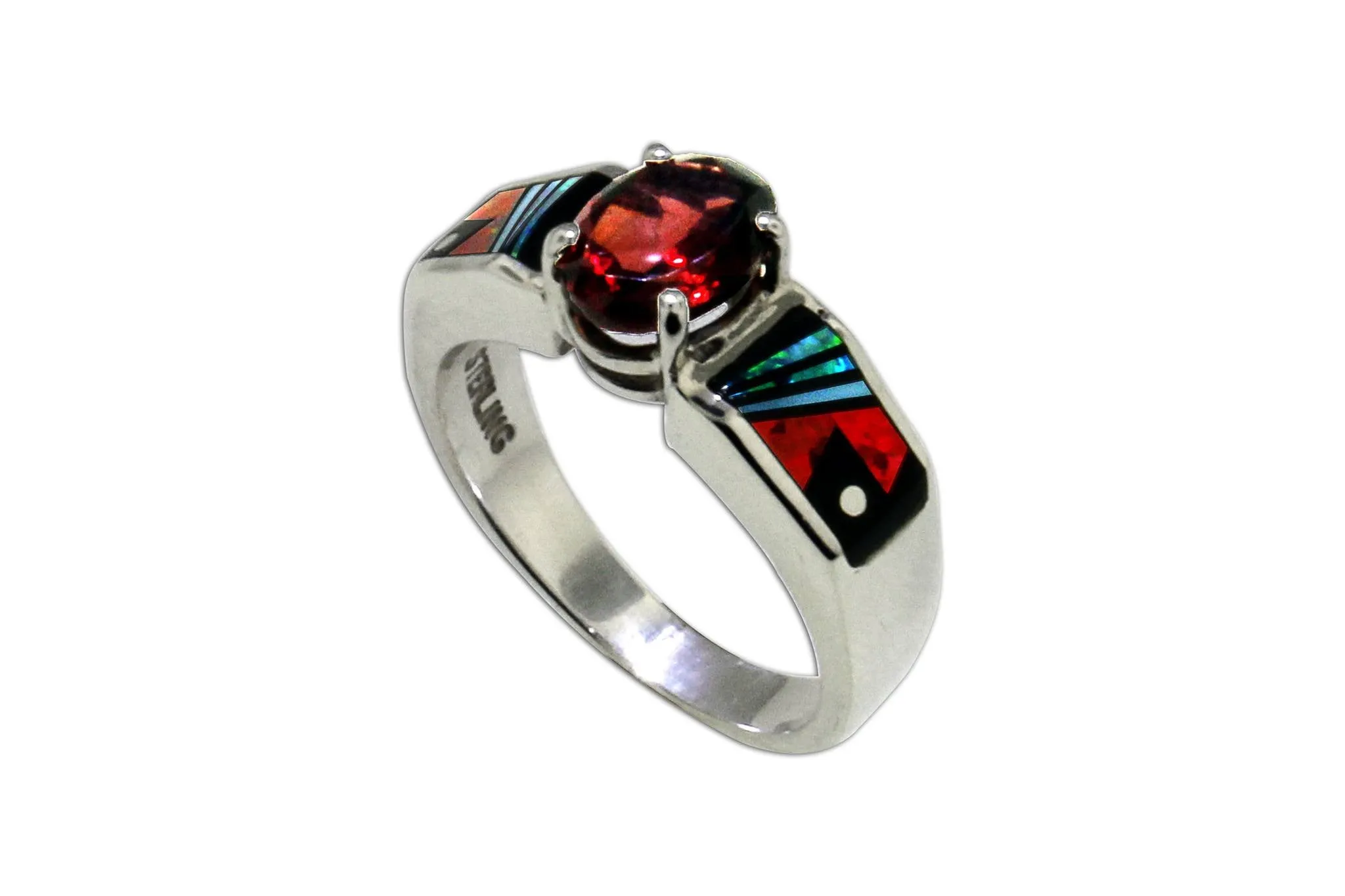 David Rosales Red Moon Garnet Ring