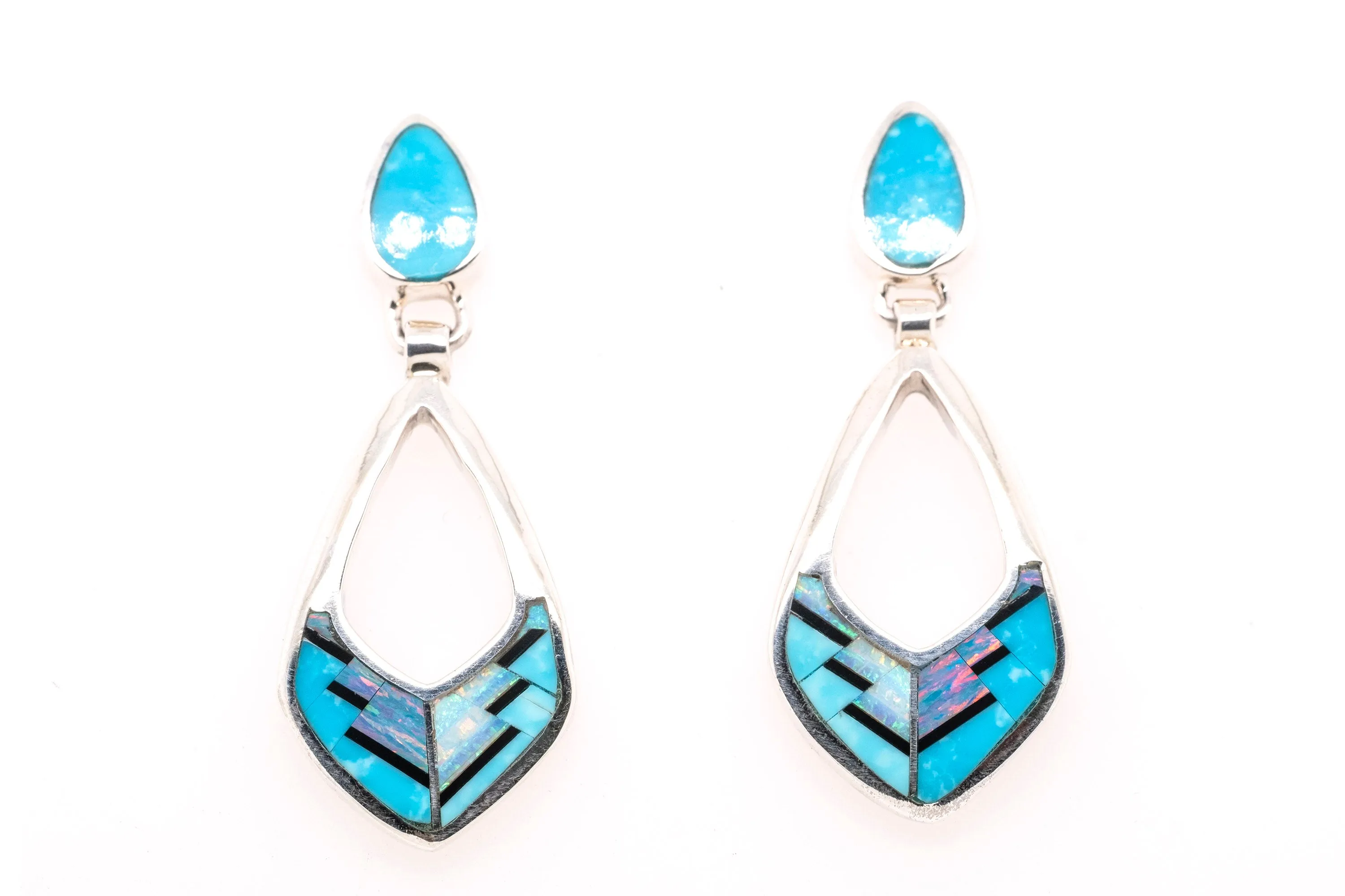 David Rosales Teardrop Stardust Inlay Earrings