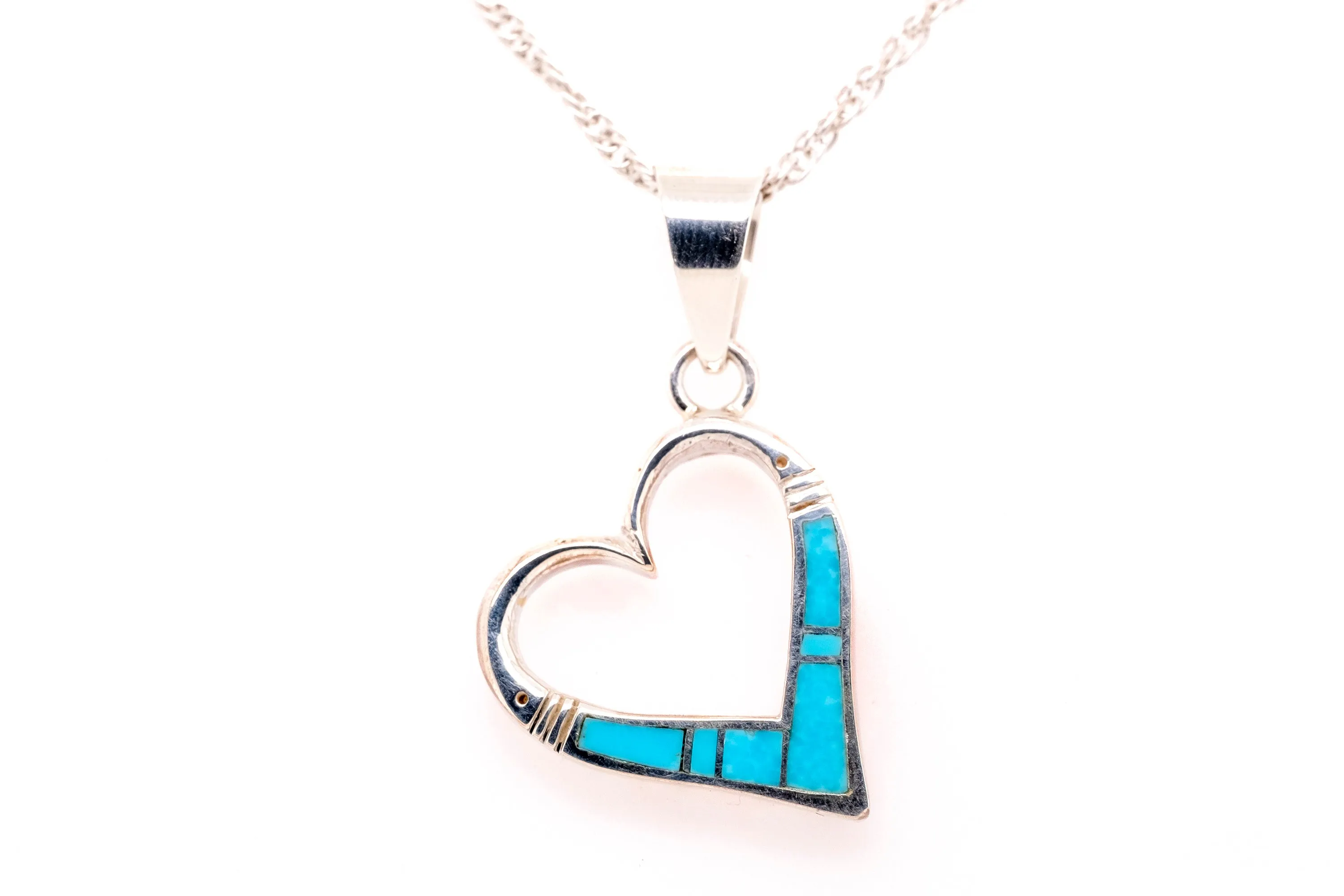 David Rosales Turquoise Heart Pendant