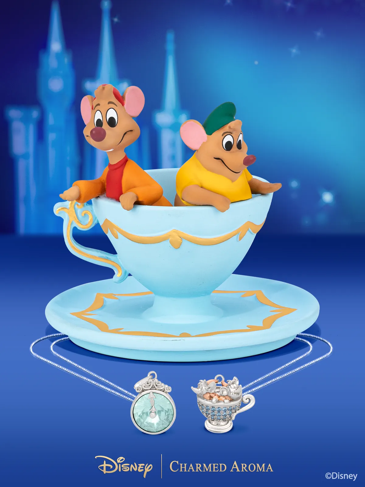 Disney Cinderella Mice Candle   Jewelry Tray - Necklace Collection