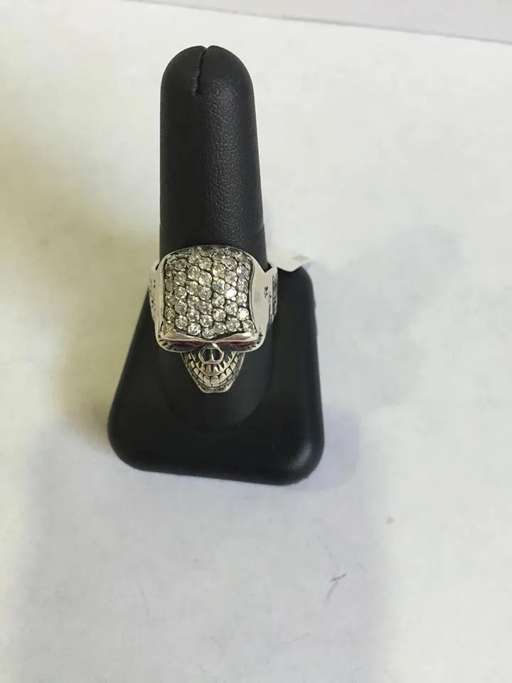 Donny Darko Skull Ring With Ruby Eyes-UDINC0073