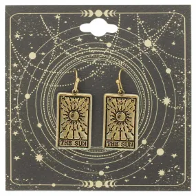 Earrings - Major Arcana Gold Sun Tarot Earrings