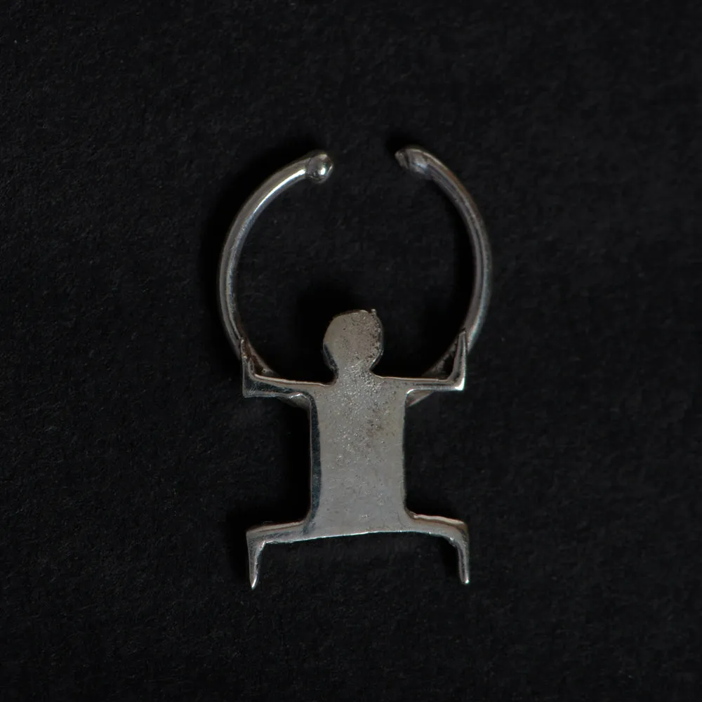 Egyptian Sterling Silver Handcrafted Septum Nose Pin