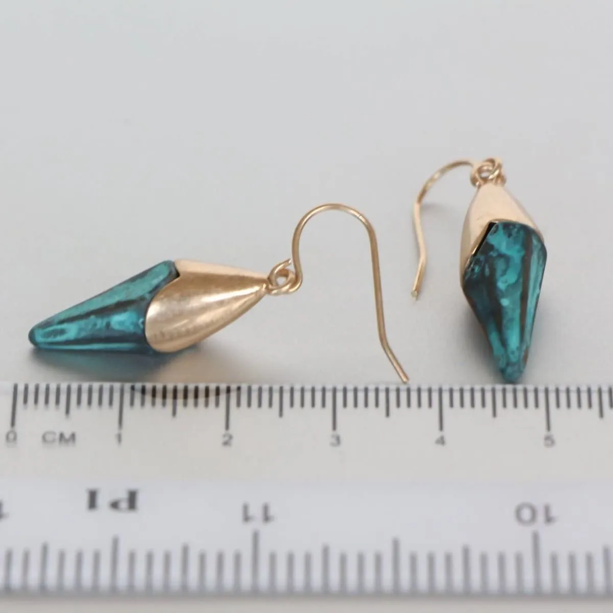 Egyptian Turquoise Earrings, Gold Dangling Earrings, Turquoise Ear Drops, Gifts For Her, Bohemian Jewelry, Minimalist Jewelry, (SE17)