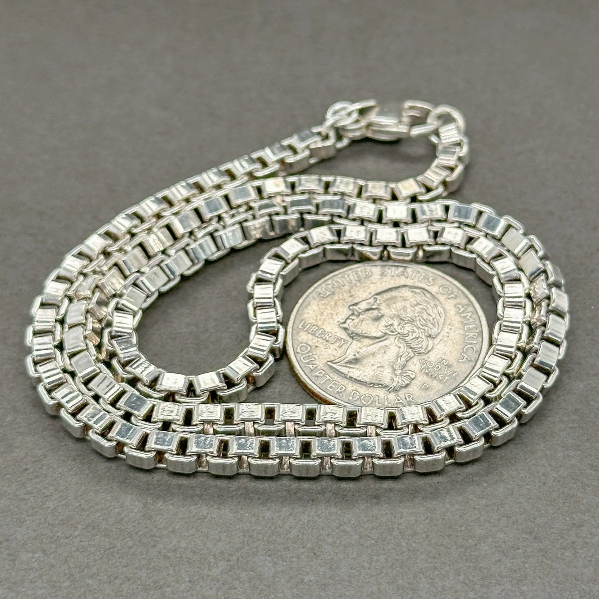 Estate Tiffany & Co. SS 4mm Venetian 18” Chain