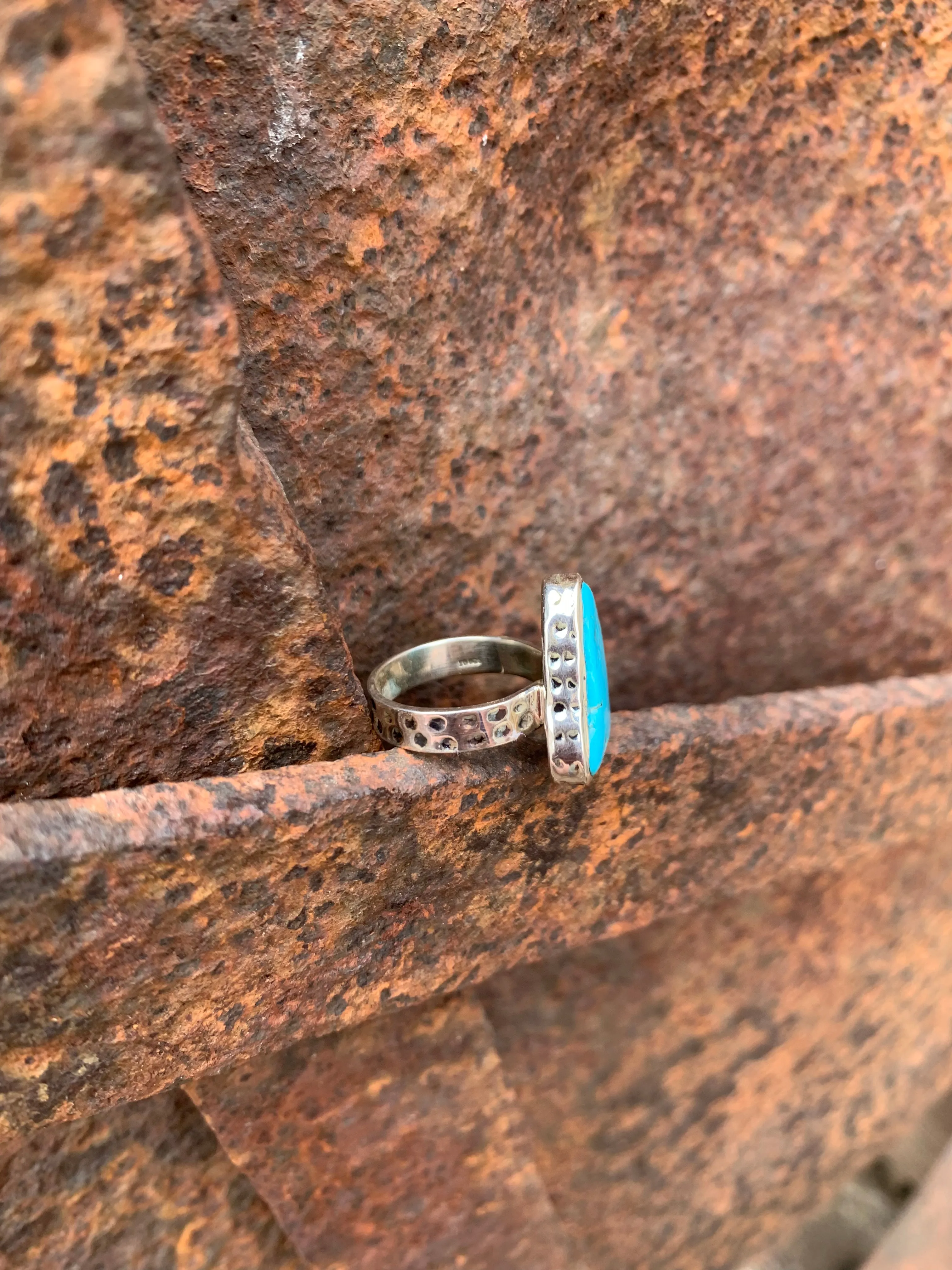 Freeform Turquoise ring size 8