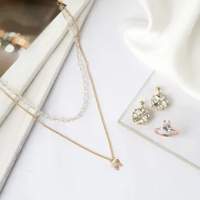 Glowing Rose Gold Jewelry Set