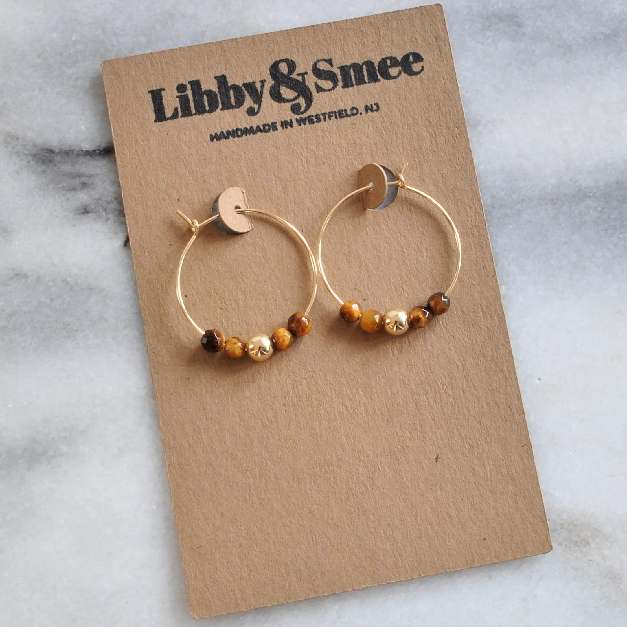 Gold Filled 25mm Gemstone Hoops