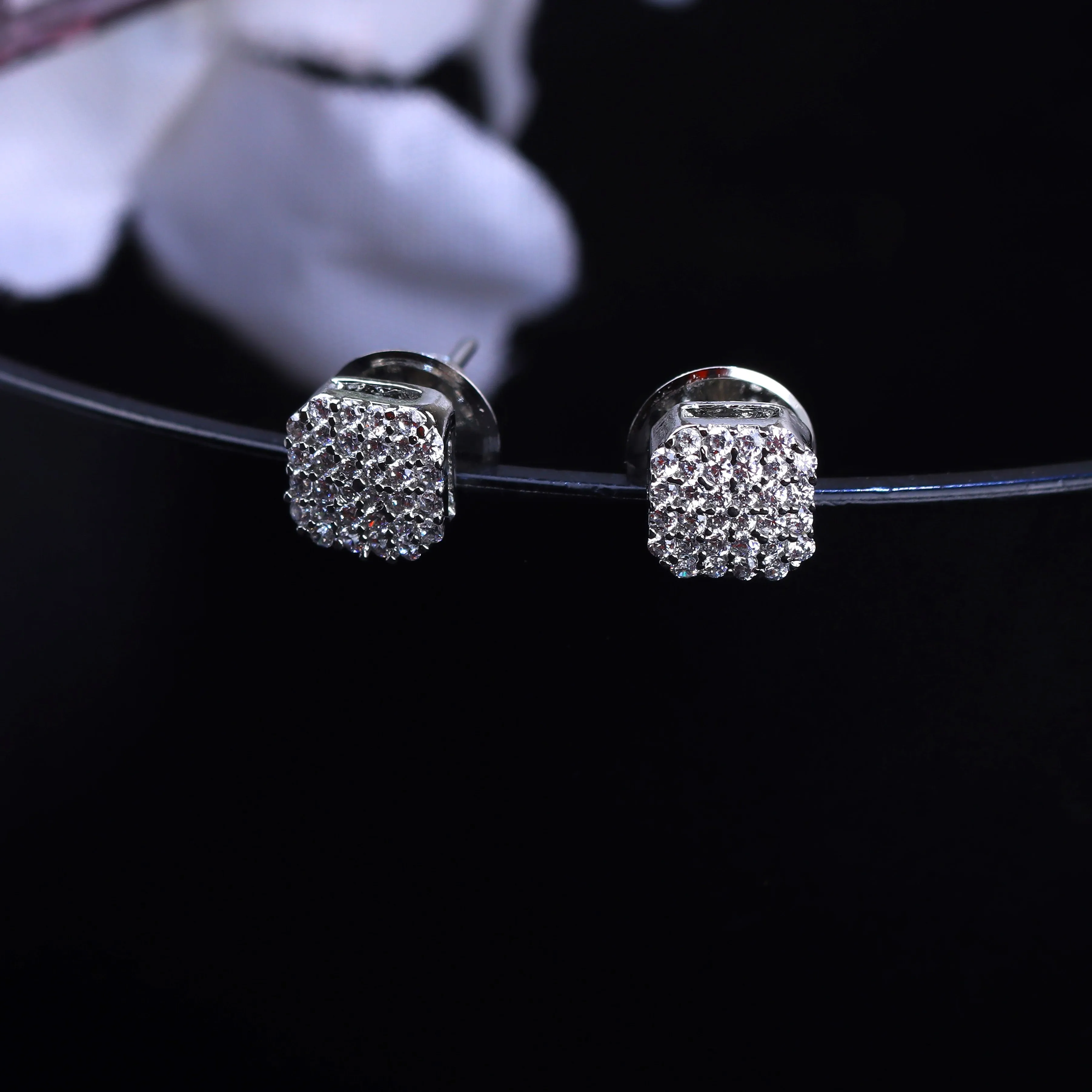 G.Silver Zircon Earrings.