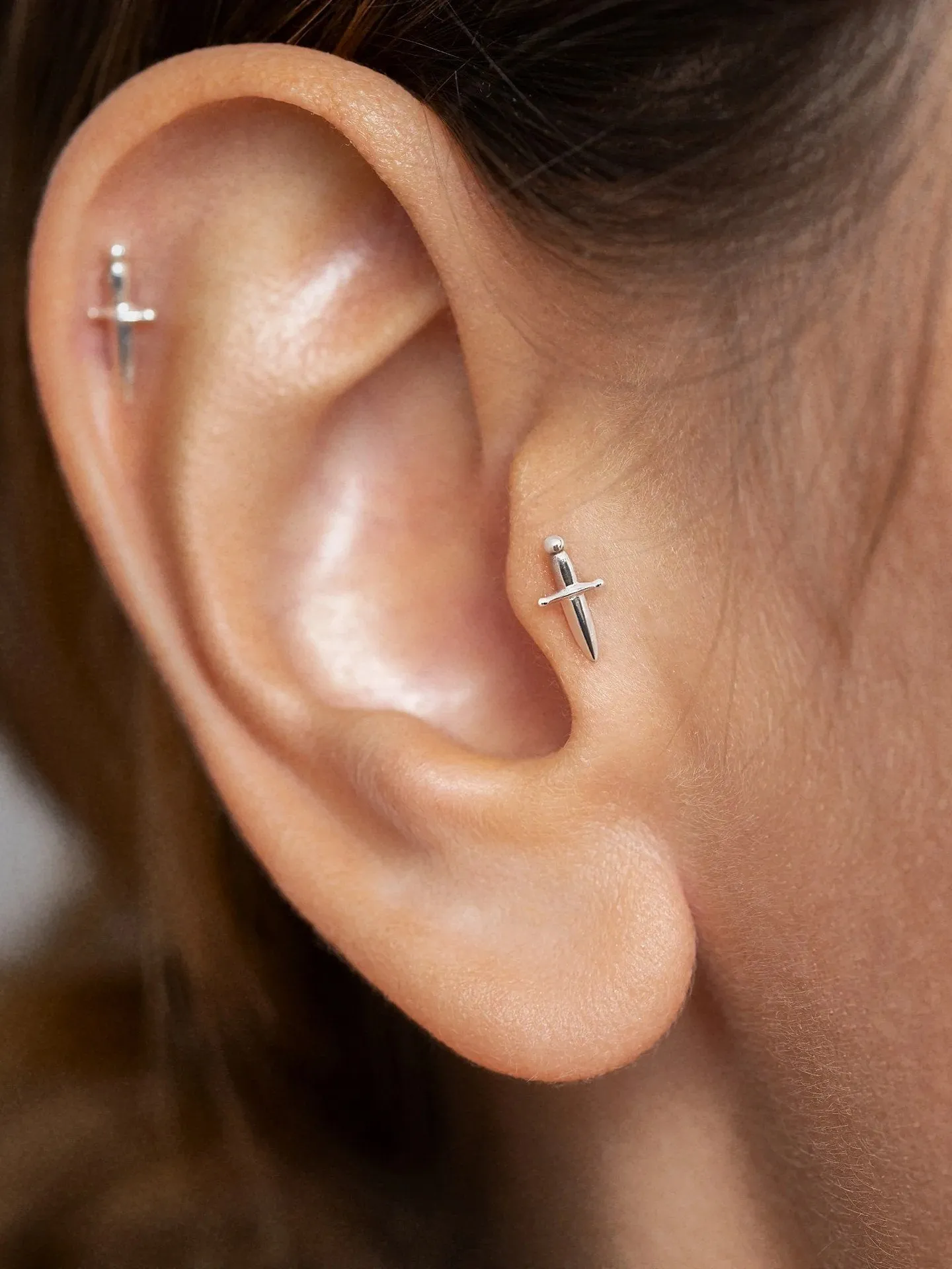 Helix Dagger Cartilage Piercing