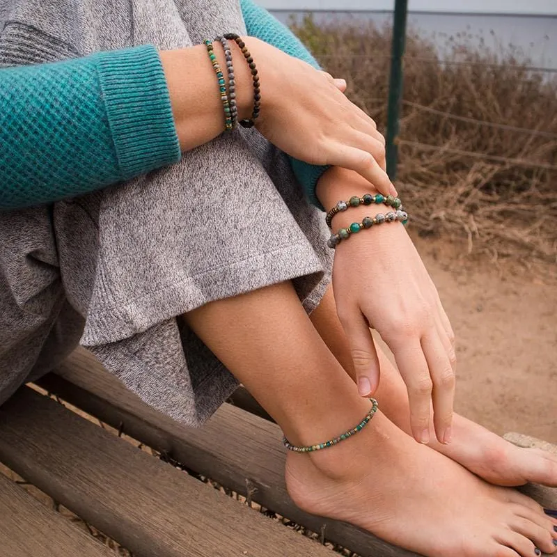 Jasper and Turquoise Mala Bracelet