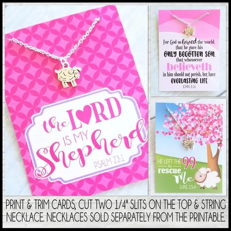 Jewelry QUOTE Cards {LAMB-2} PRINTABLE