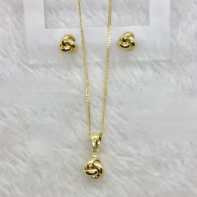 Knot Jewelry Set 18K Gold