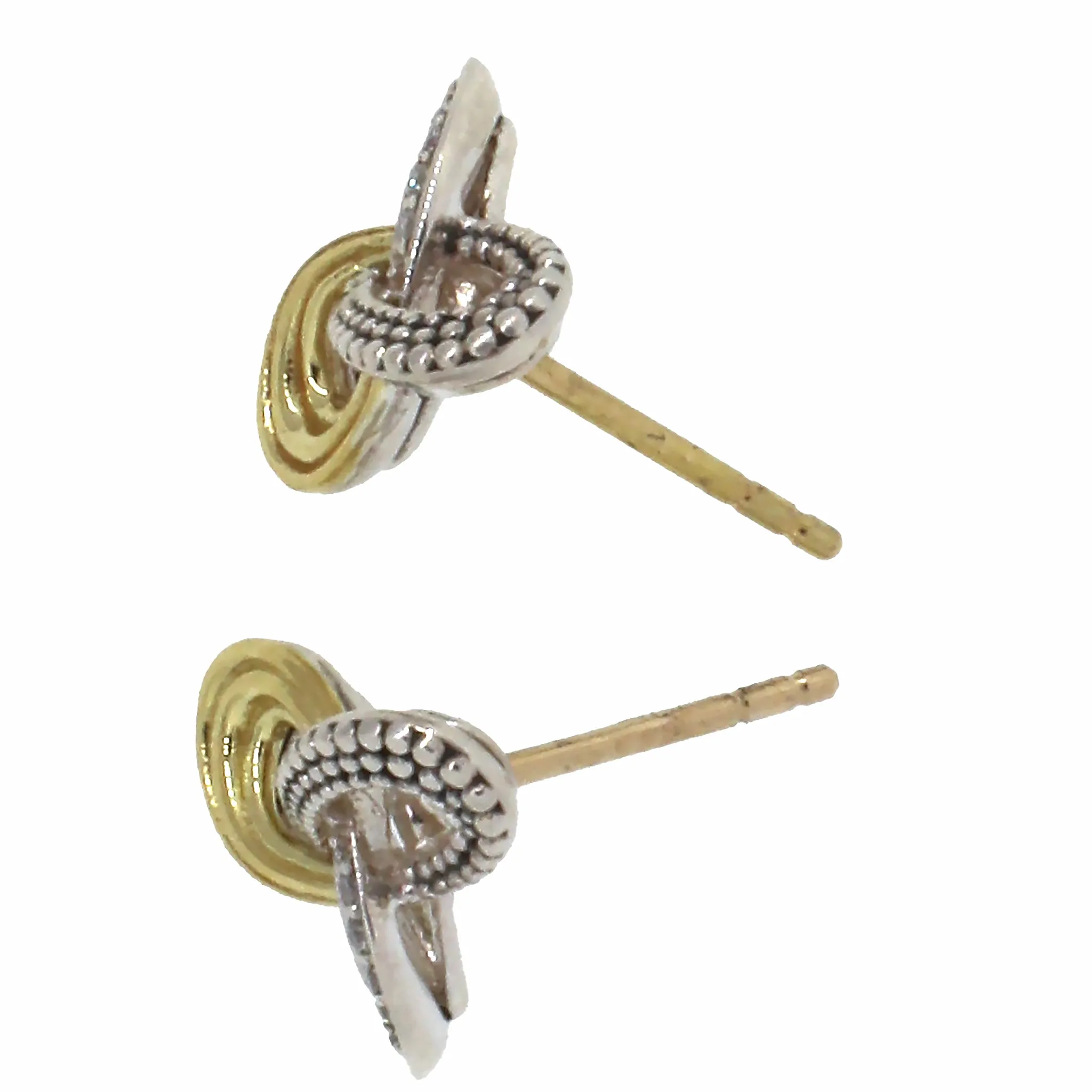 Lagos Pirouette Diamond Two-tone Earrings