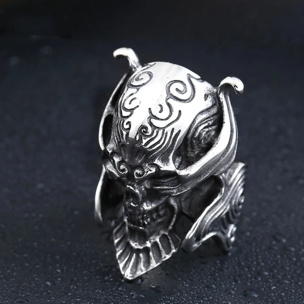 Large Biker Men Gothic Casted Skull Stainless Steel Ring