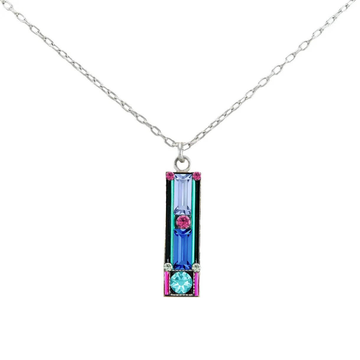 Light Turquoise Architectural Necklace