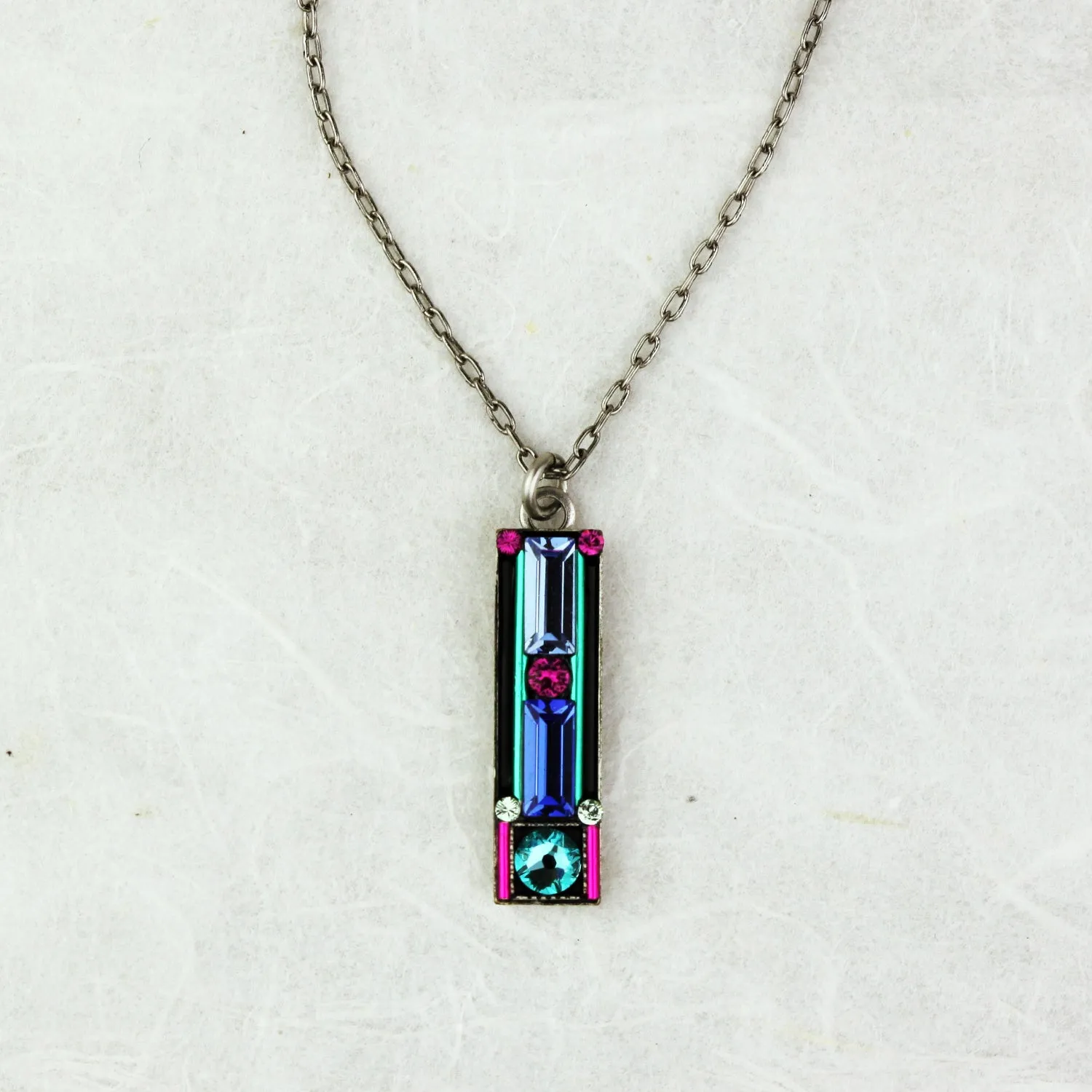 Light Turquoise Architectural Necklace