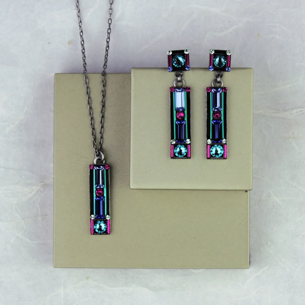 Light Turquoise Architectural Necklace