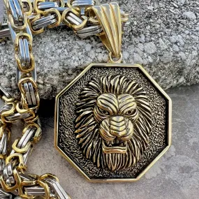 Lion - Gold Pendant - Necklace (779)