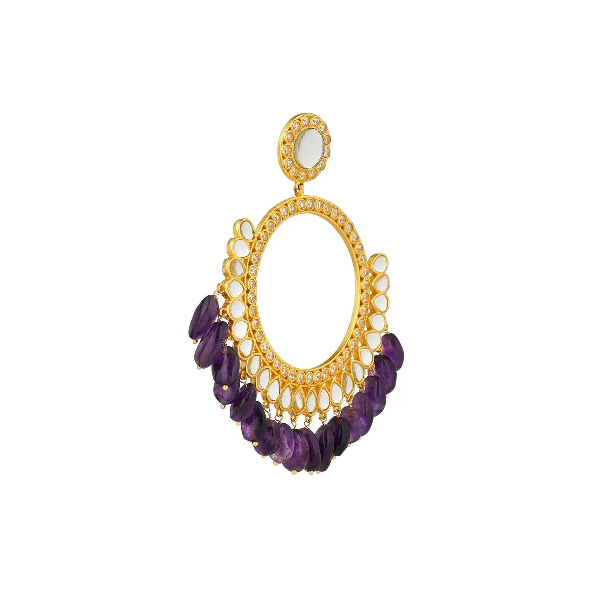 Mehfil Earrings - Amethyst