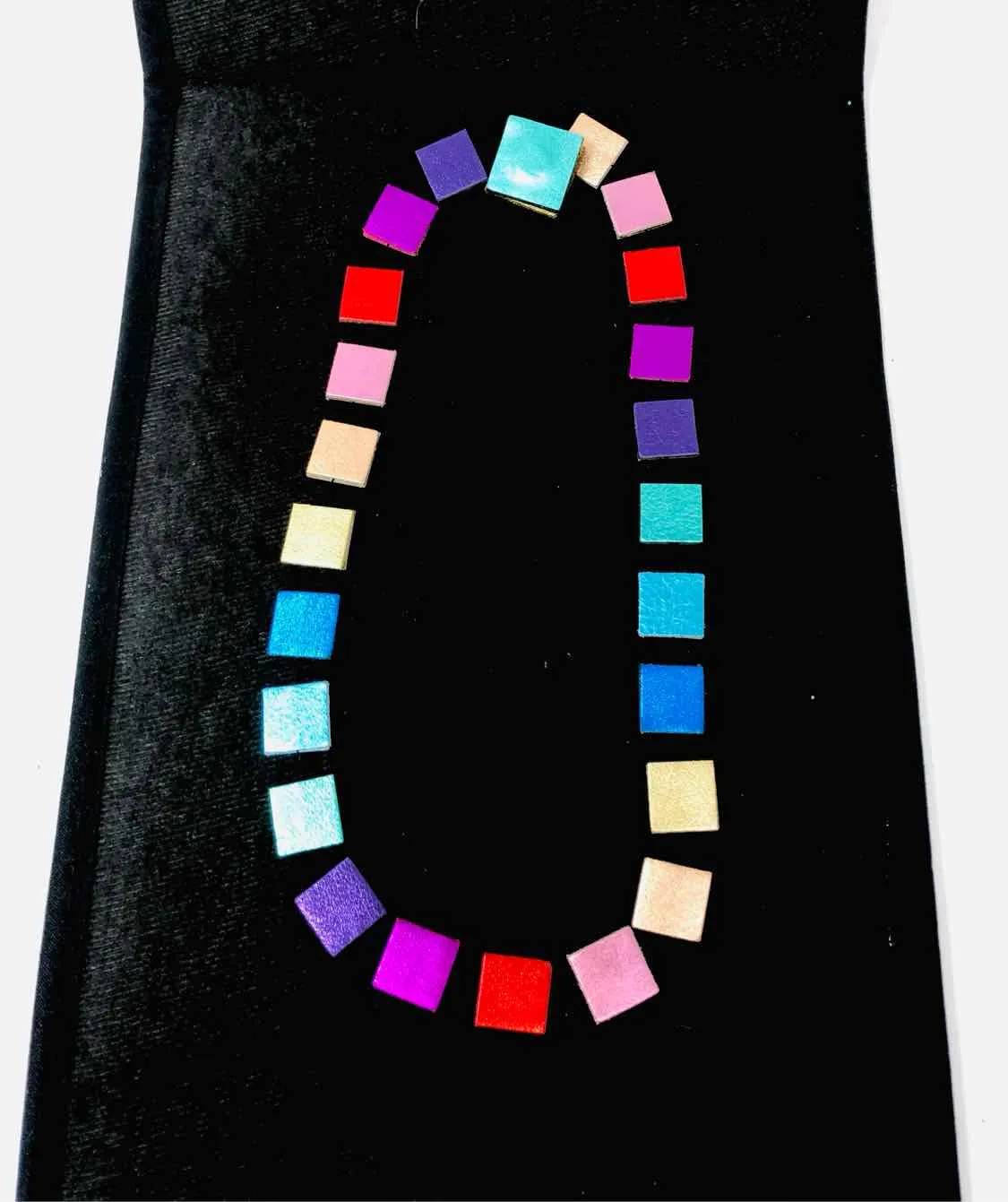 Multi-Color Square Jewelry Necklace