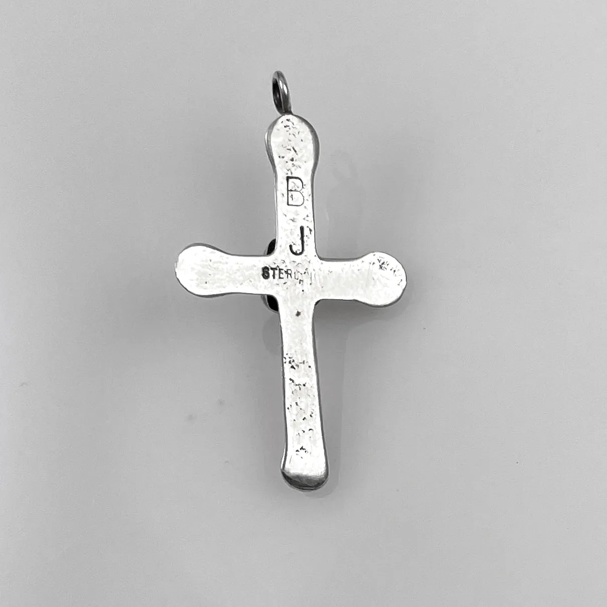 Navajo Sterling Silver & Turquoise Cross Pendant BJ