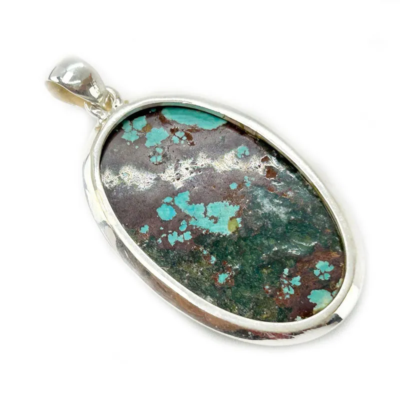 Neela Oval Bohemian Turquoise Pendant