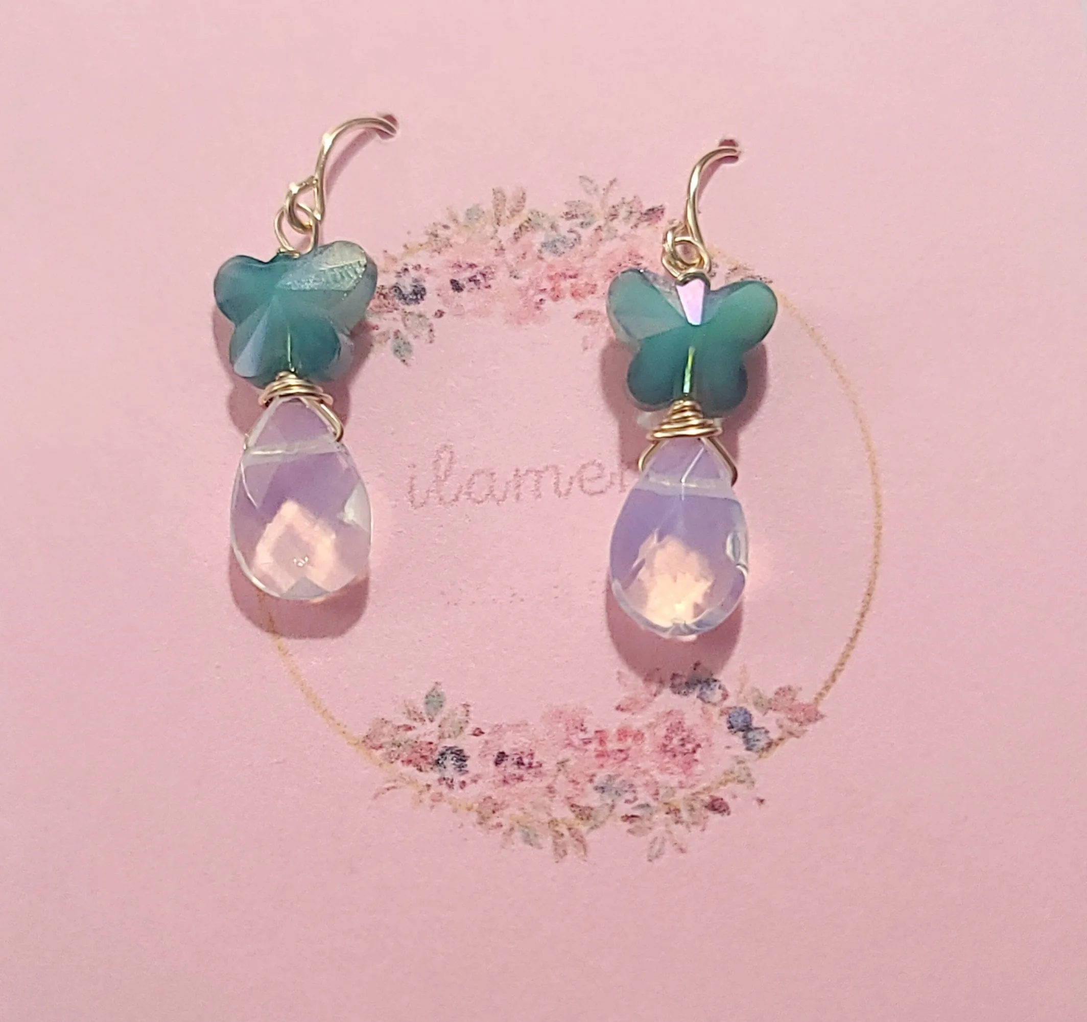 Opalite Butterfly Earrings